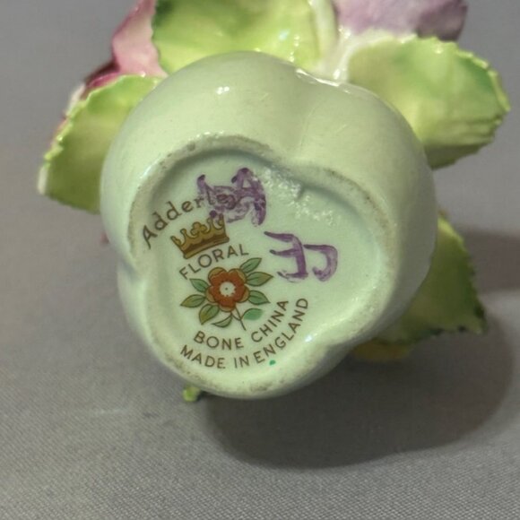 Vintage Royal Adderley England Capodimonte Porcelain Flower Figurine Fine China - Picture 4 of 4